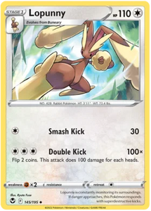 Pokemon Single Card - Silver Tempest 145/195 Lopunny Uncommon Pack Fresh