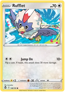 Pokemon Single Card - Silver Tempest 148/195 Rufflet Common Pack Fresh