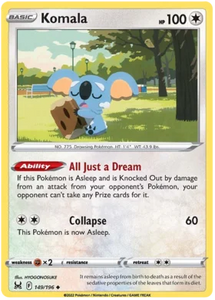 Pokemon Single Card - Lost Origin 149/196 Komala Uncommon Pack Fresh