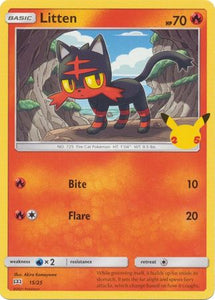 Pokemon Single Card - McDonalds 2021 25th Anniversary Promo 15/25 Litten