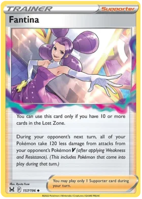 Pokemon Single Card - Lost Origin 157/196 Fantina Uncommon Pack Fresh