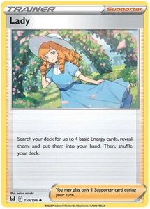 Pokemon Single Card - Lost Origin 159/196 Lady Uncommon Pack Fresh