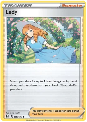 Pokemon Single Card - Lost Origin 159/196 Lady Uncommon Pack Fresh