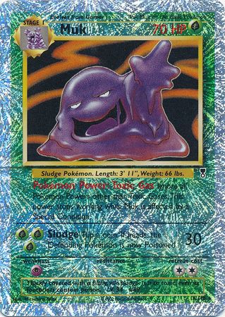 Pokemon Single Card - Legendary Collection 16/110 Reverse Holo Muk Near Mint Condition