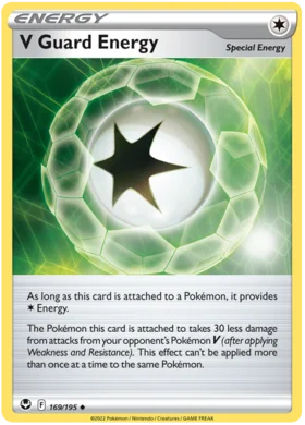 Pokemon Single Card - Silver Tempest 169/195 V Guard Energy Uncommon Pack Fresh