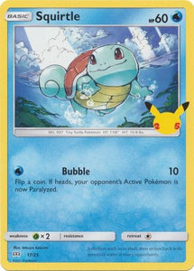 Pokemon Single Card - McDonalds 2021 25th Anniversary Promo 17/25 Squirtle