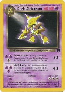 Pokemon Single Card - Team Rocket 18/82 Dark Alakazam Non-Holo Near Mint Condition