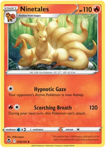 Pokemon Single Card - Silver Tempest 018/195 Ninetales Uncommon Pack Fresh