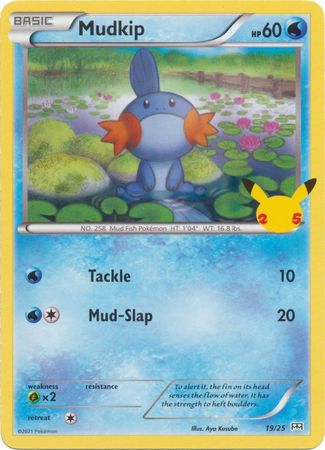 Pokemon Single Card - McDonalds 2021 25th Anniversary Promo 19/25 Mudkip