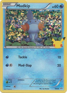 Pokemon Single Card - McDonalds 2021 25th Anniversary Promo 19/25 Mudkip Holo