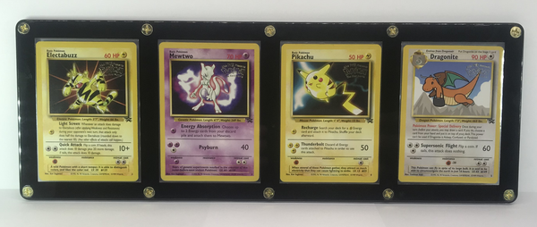 Pokemon 1999 The First Movie WOTC Promo Set of 4 in Display Frame