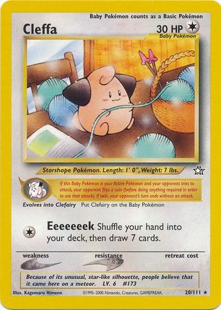 Pokemon Single Card - Neo Genises 020/111 Cleffa Rare Near Mint