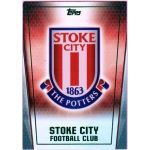 EPL - 2014/15 Topps Premier Club, Soccer Club Badge Foil 195 Stoke City Green Parallel