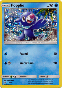 Pokemon Single Card - McDonalds 2016 Promo 4/12 Popplio Holo Mint Condition