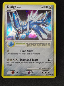 Pokemon Single Card - Dimond & Pearl Majestic Dawn 004/100 Dialga Rare Holo Near Mint Condition