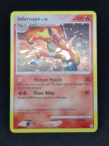 Pokemon Single Card - Dimond & Pearl Base Set 005/130 Infernape Rare Holo Near Mint Condition