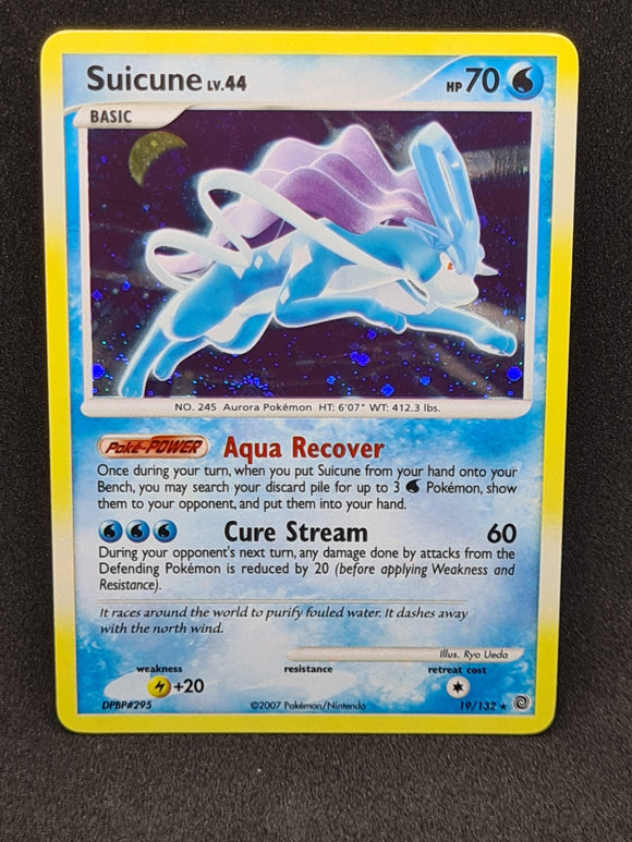 Pokemon Single Card - Dimond & Pearl Secret Wonders 019/132 Suicune Rare Holo Near Mint Condition