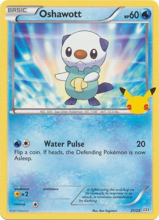 Pokemon Single Card - McDonalds 2021 25th Anniversary Promo 21/25 Oshawott