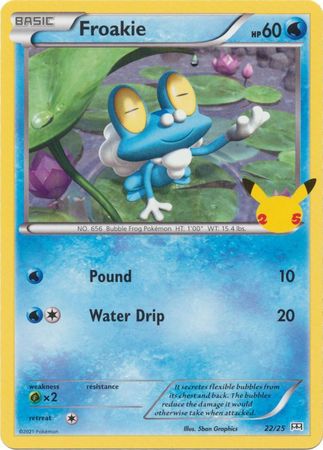 Pokemon Single Card - McDonalds 2021 25th Anniversary Promo 22/25 Froakie