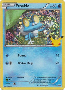 Pokemon Single Card - McDonalds 2021 25th Anniversary Promo 22/25 Froakie Holo