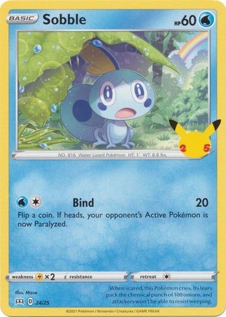 Pokemon Single Card - McDonalds 2021 25th Anniversary Promo 24/25 Sobble