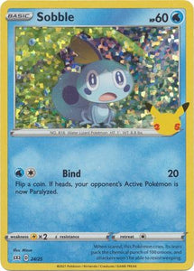 Pokemon Single Card - McDonalds 2021 25th Anniversary Promo 24/25 Sobble Holo