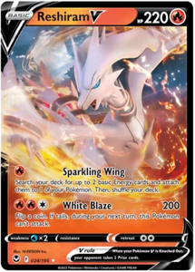 Pokemon Single Card - Silver Tempest 024/195 Reshiram V Pack Fresh