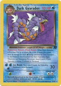 Pokemon Single Card - Team Rocket 25/82 Dark Gyarados Non-Holo Near Mint Condition