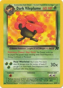 Pokemon Single Card - Team Rocket 30/82 Dark Vileplume Rare Near Mint Condition