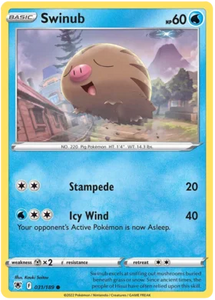 Pokemon Single Card - Astral Radiance 031/189 Swinub Common Pack Fresh