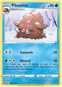 Pokemon Single Card - Astral Radiance 032/189 Piloswine Uncommon Pack Fresh