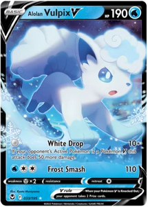 Pokemon Single Card - Silver Tempest 033/195 Alolan Vulpix V Pack Fresh