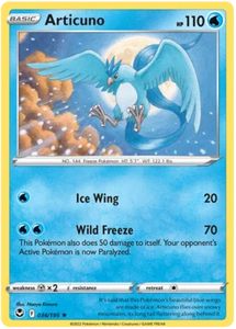 Pokemon Single Card - Silver Tempest 036/195 Articuno Holo Rare Pack Fresh