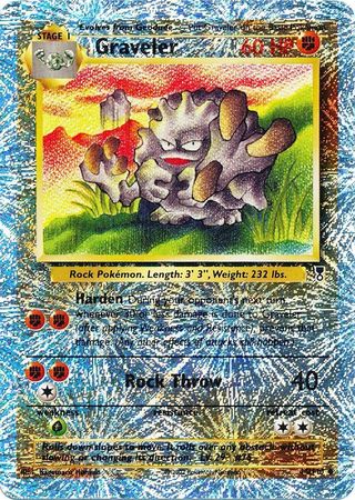 Pokemon Single Card - Legendary Collection 44/110 Reverse Holo Graveler Near Mint Condition