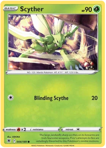 Pokemon Single Card - Astral Radiance 004/189 Scyther Common Pack Fresh