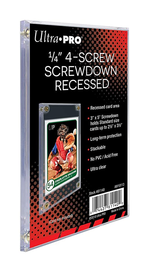 Card Accessories - Ultra Pro 1/4 Screw down 4 screw card holder, Holds 1 Card