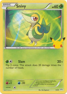 Pokemon Single Card - McDonalds 2021 25th Anniversary Promo 05/25 Snivy