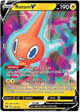 Pokemon Single Card - Lost Origin 058/196 Rotom V Pack Fresh
