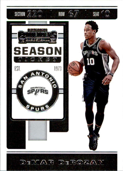 NBA 2019-20 Panini Contenders Basketball #25 DeMar DeRozan San Antonio Spurs Basketball Card