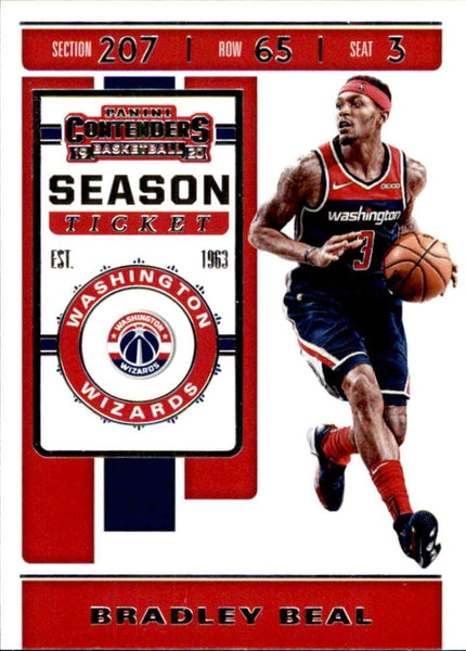 NBA 2019-20 Panini Contenders Basketball #11 Bradley Beal Washington Wizards Basketball Card