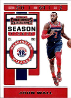 NBA 2019-20 Panini Contenders Basketball #47 John Wall Washington Wizards Basketball Card