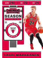 NBA 2019-20 Panini Contenders Season Ticket #69 Lauri Markkanen Chicago Bulls NBA Basketball Trading Card