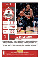 NBA 2019-20 Panini Contenders Basketball #17 CJ McCollum Portland Trail Blazers Basketball Card