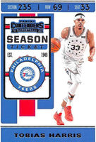 NBA 2019-20 Panini Contenders Season Ticket #97 Tobias Harris Philadelphia 76ers NBA Basketball Trading Card