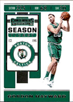 NBA 2019-20 Panini Contenders Basketball #35 Gordon Hayward Boston Celtics Basketball Card
