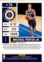 NBA 2019-20 Panini Contenders Basketball #78 Michael Porter Jr. Denver Nuggets Basketball Card