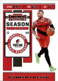 NBA 2019-20 Panini Contenders Basketball #20 Damian Lillard Portland Trail Blazers Basketball Card