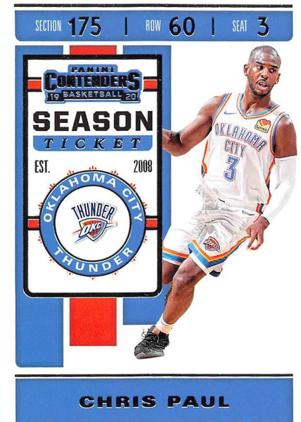 NBA 2019-20 Panini Contenders Season Ticket #16 Chris Paul Oklahoma City Thunder NBA Basketball Trading Card