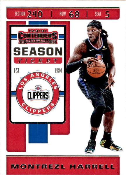 NBA 2019-20 Panini Contenders Basketball #83 Montrezl Harrell Los Angeles Clippers Basketball Card