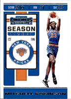 NBA 2019-20 Panini Contenders Basketball #81 Mitchell Robinson New York Knicks Basketball Card